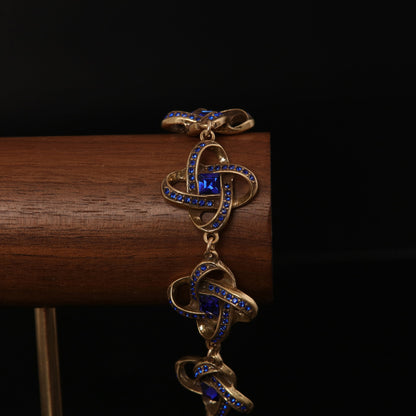 Blue Diamond Chinese Knot Bracelet