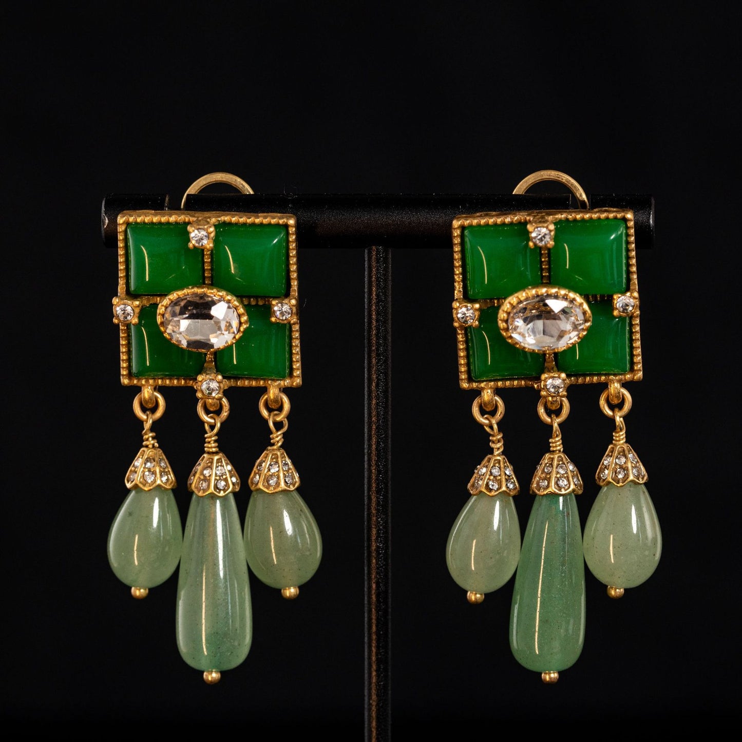 The Verdant Grace Drop Earrings