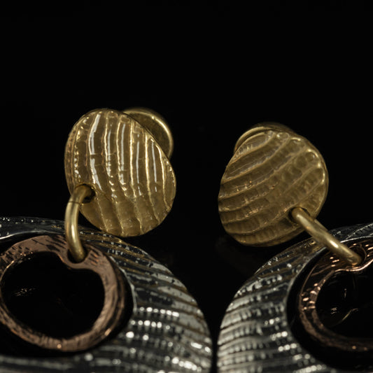 The Bold Coffee Gold Statement Earrings