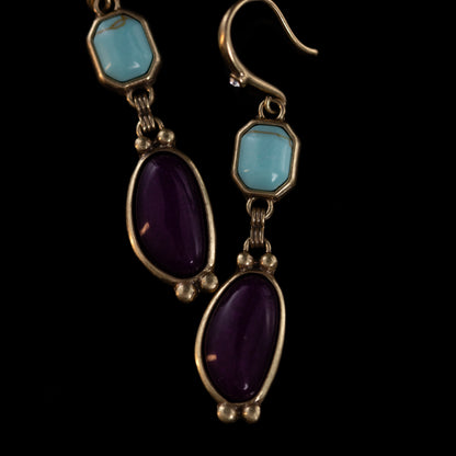 The Amethyst Geometric Earrings