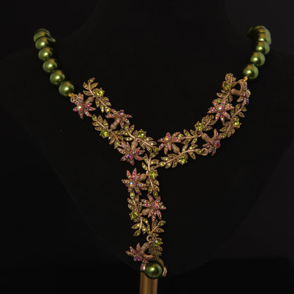 Enchanted Garden Crystal Vine Necklace