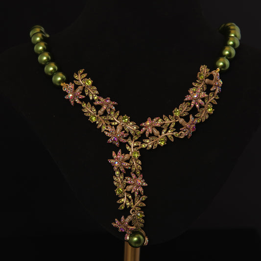 Enchanted Garden Crystal Vine Necklace