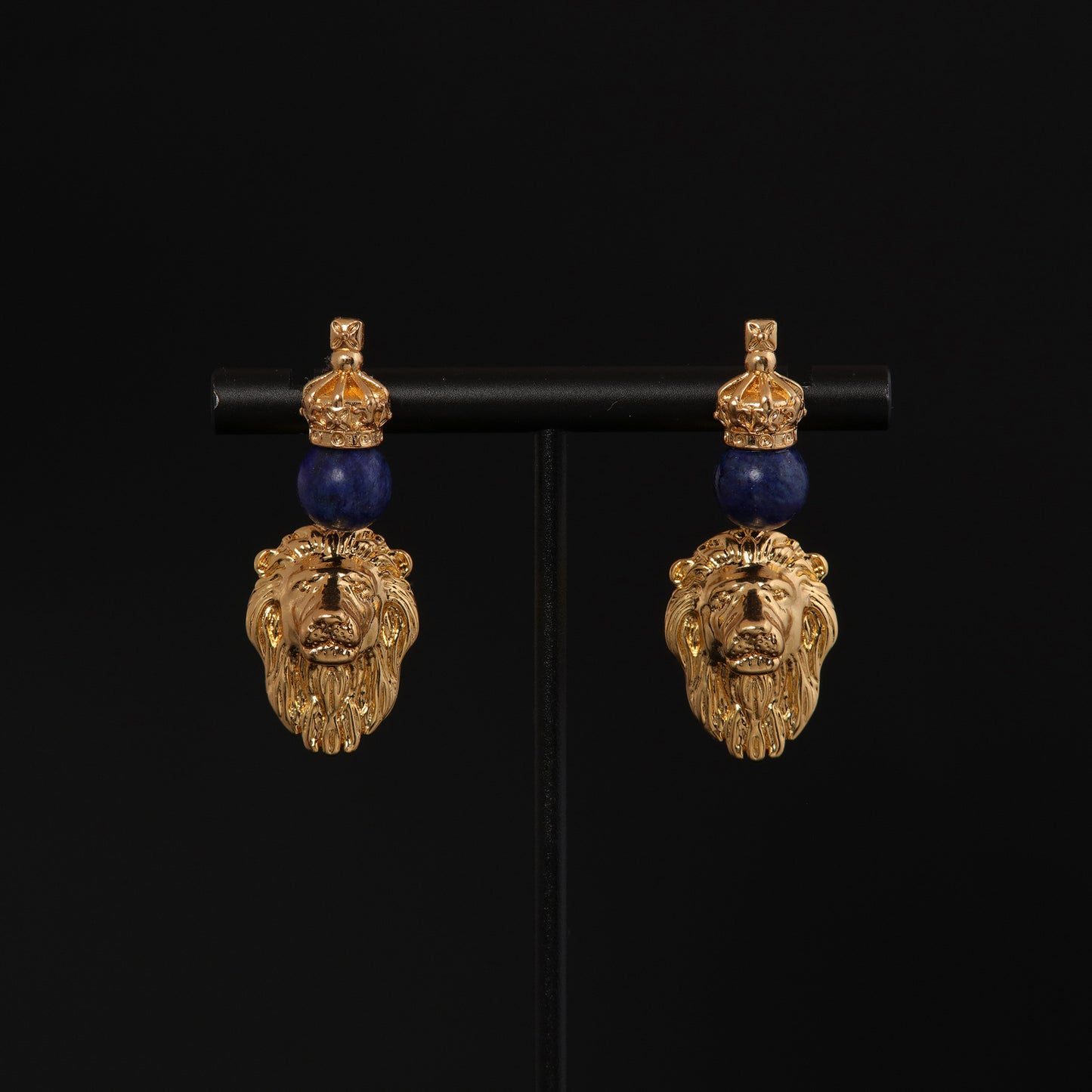Regal Lion Head Earrings