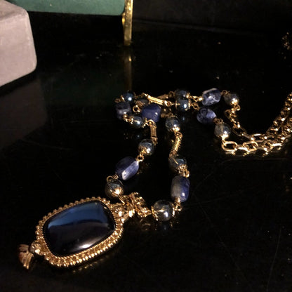 Midnight Blue Pendant Jewelry Set