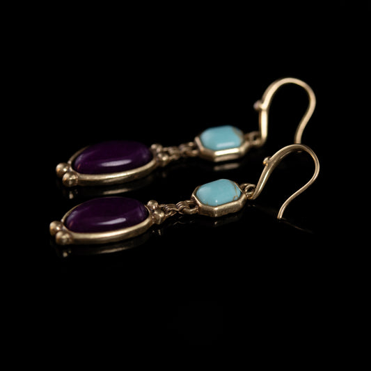 The Amethyst Geometric Earrings