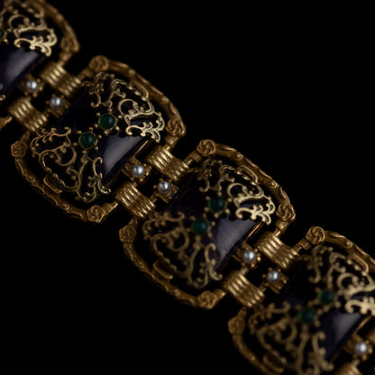 Golden Baroque Amethyst Jewelry Set