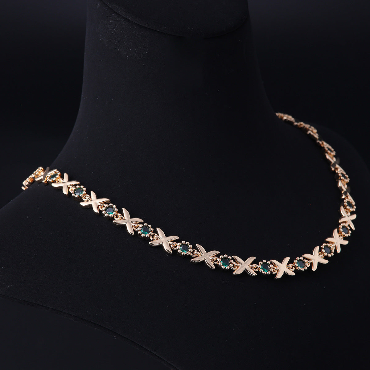 Sapphire Cross Pendant Necklace