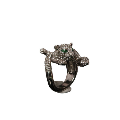 Emerald-Eyed Panther Ring