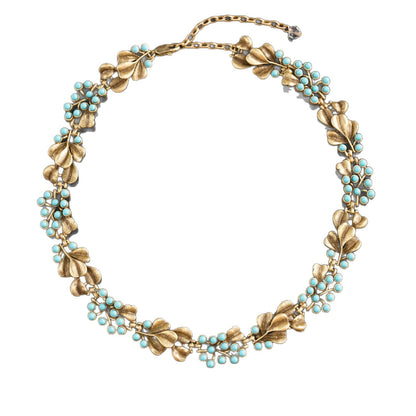Vintage Turquoise Blossom Necklace