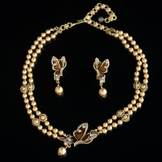 Aurelia Butterfly Pearl Set