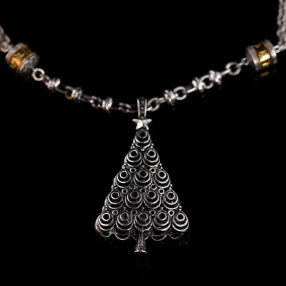 Noël Reverie Christmas Tree Pendant Necklace