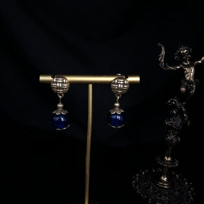 Vintage Cobalt Bloom Jewelry Set