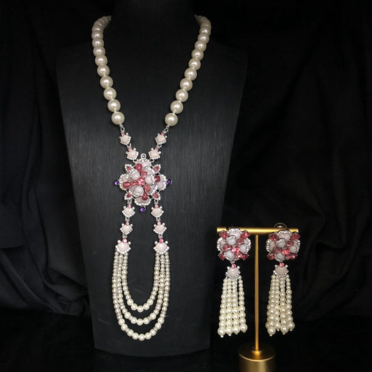 Blossom Pearl & Pink Gem Set
