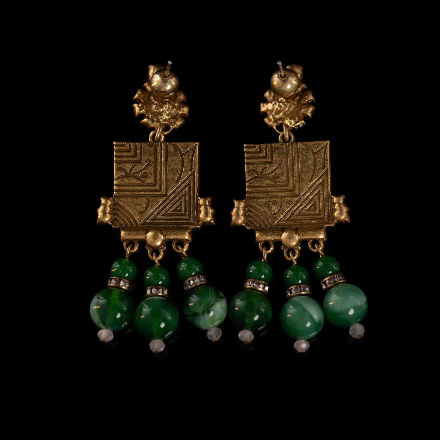 The Emerald Tassel Earrings