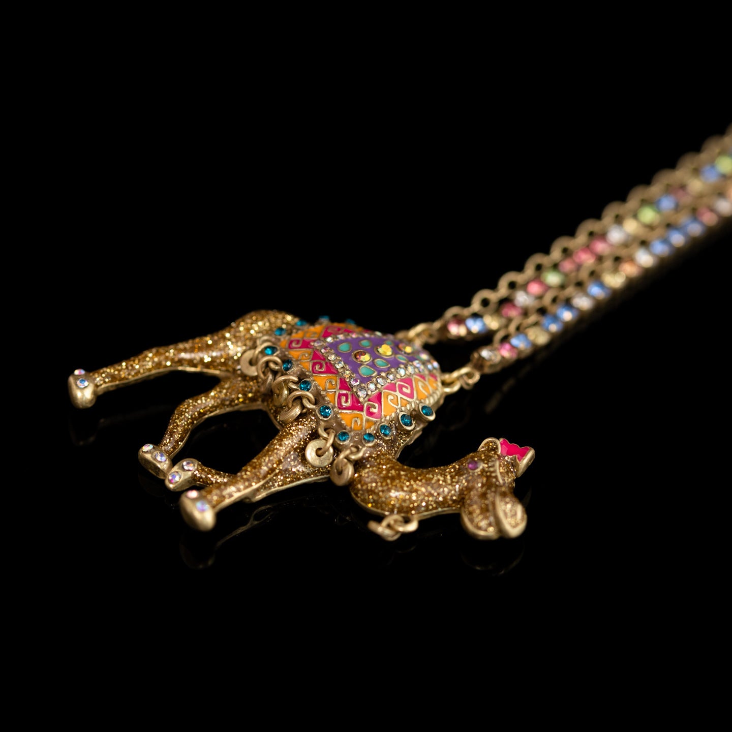 Camel Caravan Pendant Necklace