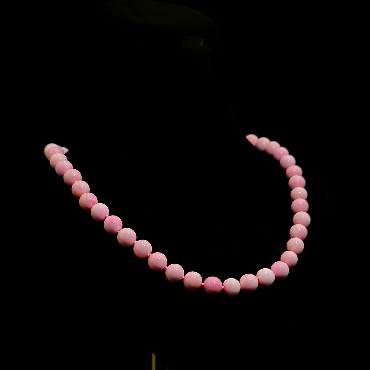 Pink Glow Beaded Necklace