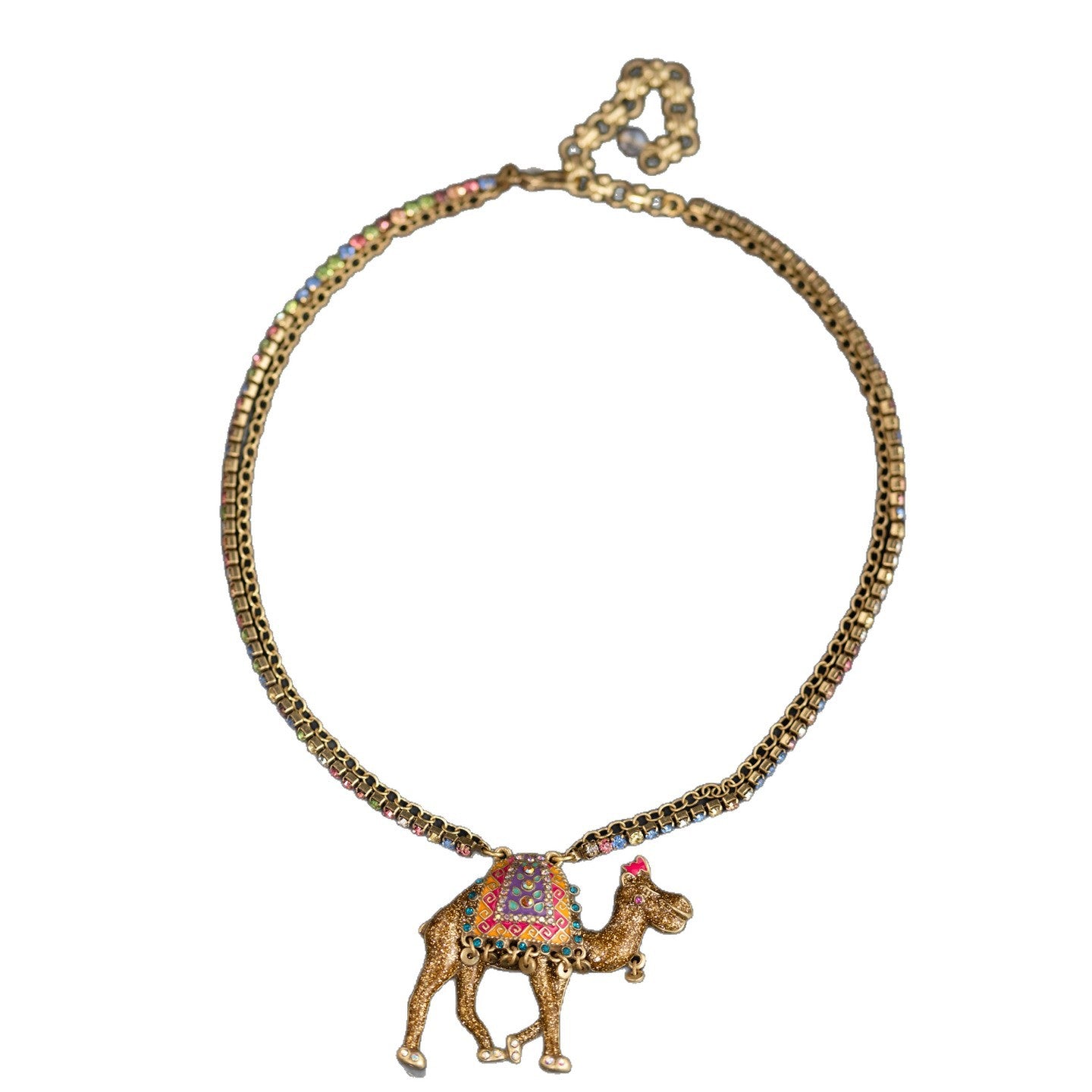 Camel Caravan Pendant Necklace