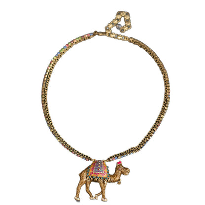 Camel Caravan Pendant Necklace