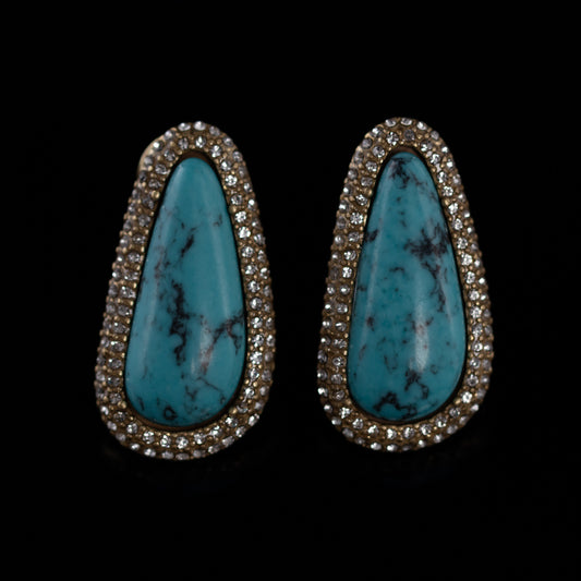 The Turquoise Tear Drop Earrings