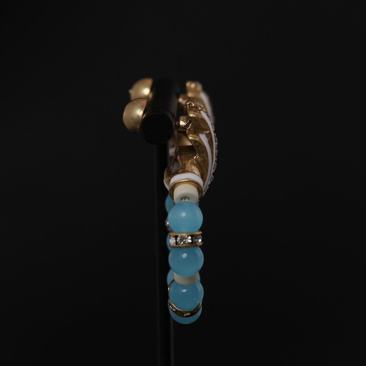 The Enamel & Glass Drop Earrings