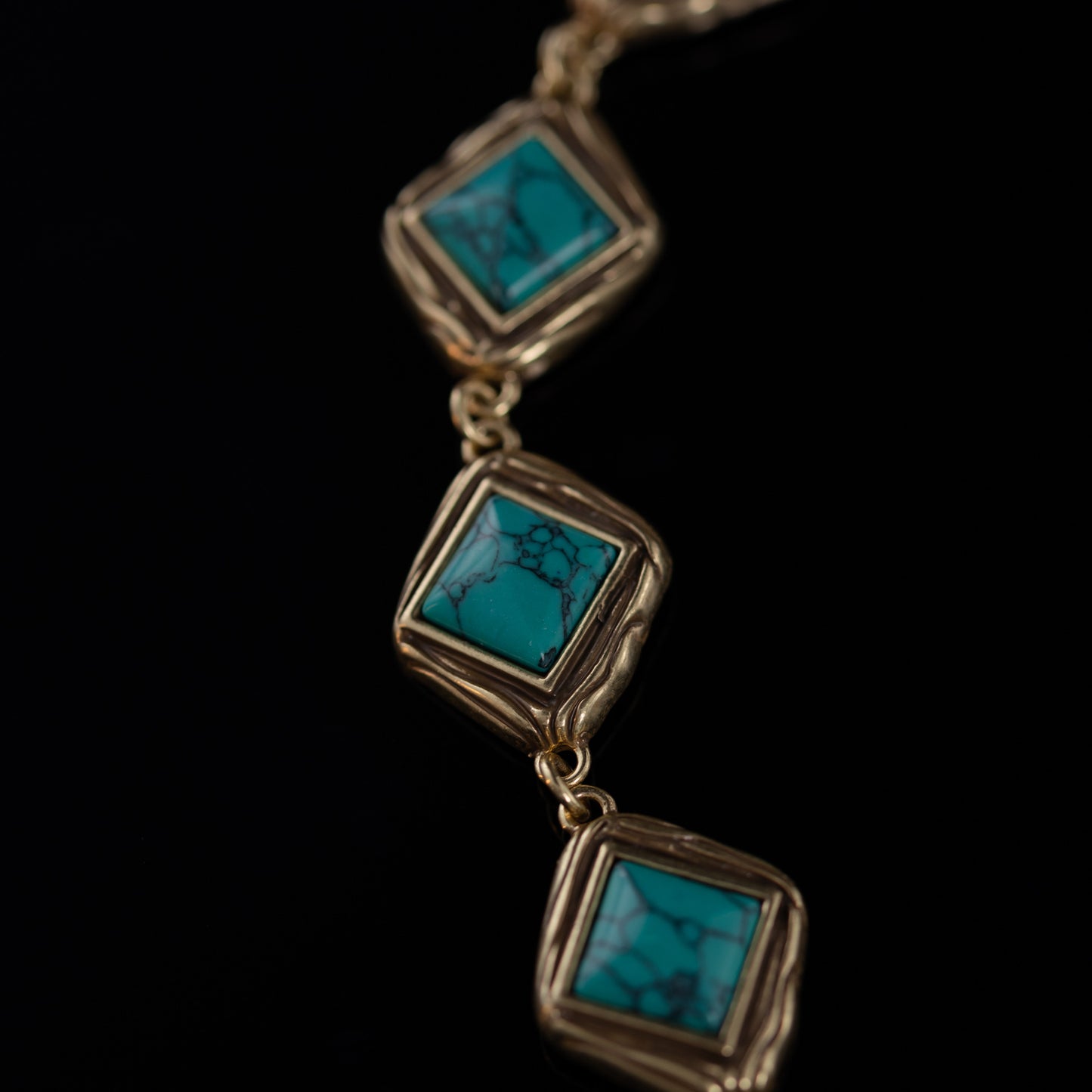 The Deco Turquoise Square Necklace