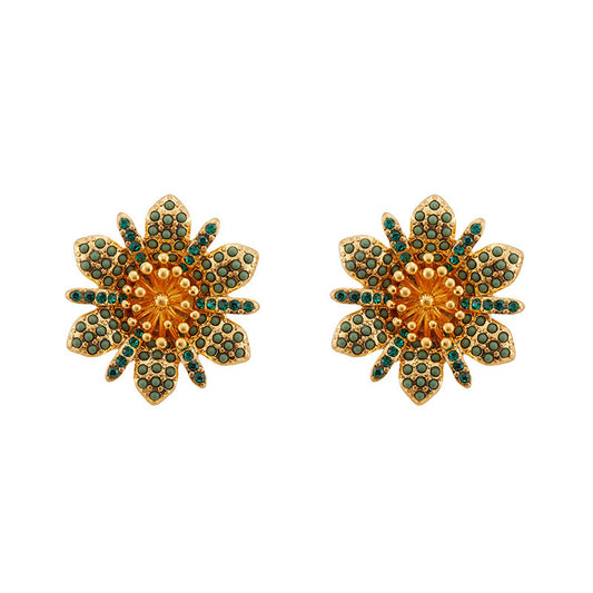 Vintage Floral Stud Earrings