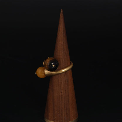 Yellow Agate Ring