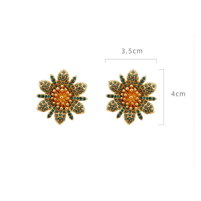 Vintage Floral Stud Earrings