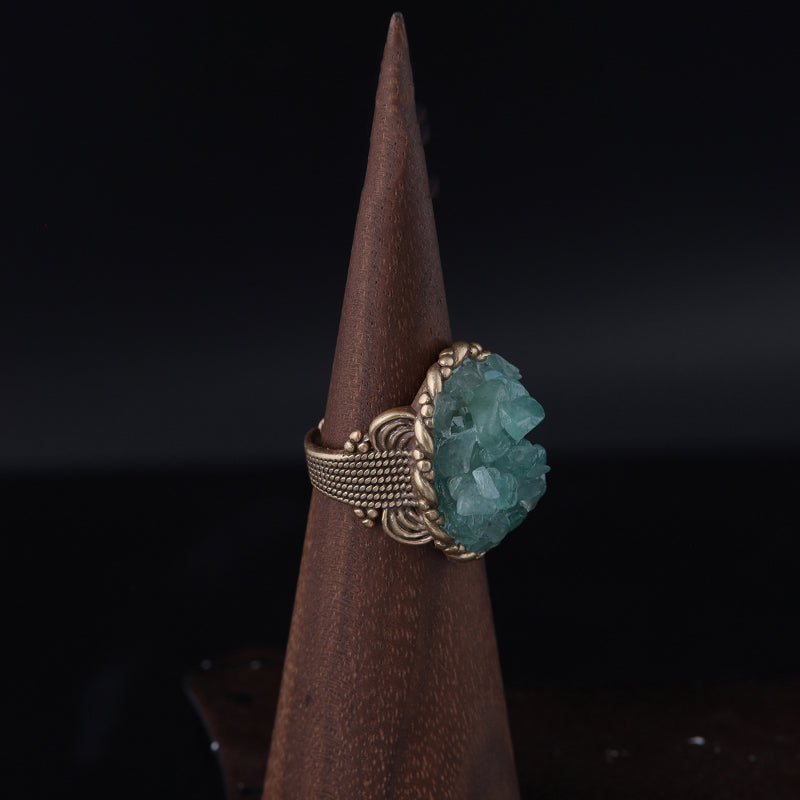 Light Blue Natural Stone Ring