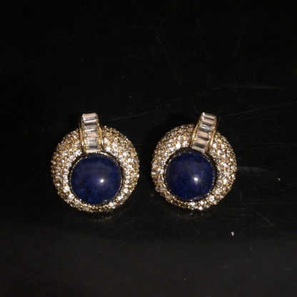 Vintage Pearl & Lapis Lazuli Jewelry Set