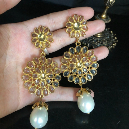 Baroque Golden Pearl Statement Se