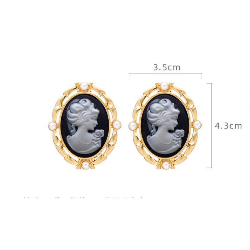 Cameo Pearl Earrings