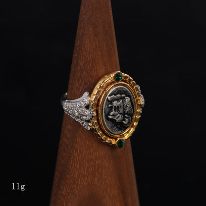 Gold Goddess Cameo Ring